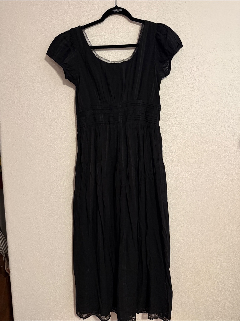J.Crew Lace-Trim Pintuck Midi Dress - Picture 8 of 9
